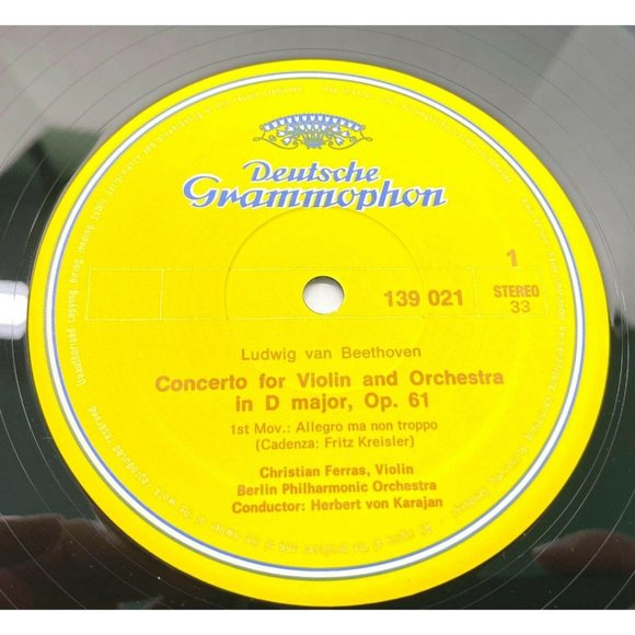 Beethoven Violin Concerto Vinyl LP Christian Ferras Karajan Berlin Philharmonic - Picture 2 of 5